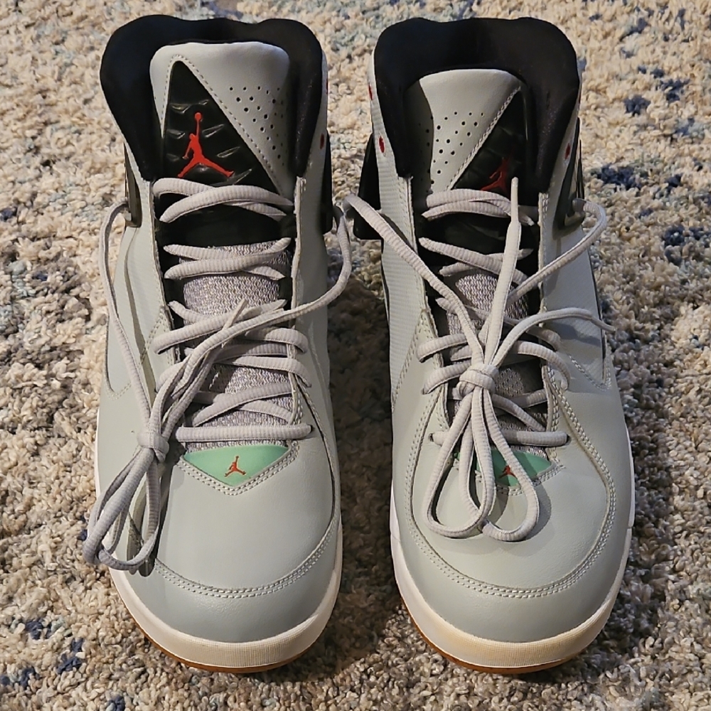 Air Jordan Retro Sneakers in Gray and Black